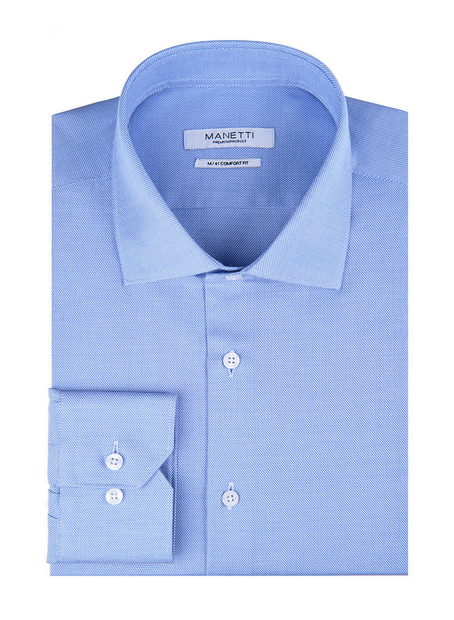 MEN'S MANETTI SHIRT FORMAL  BLUE