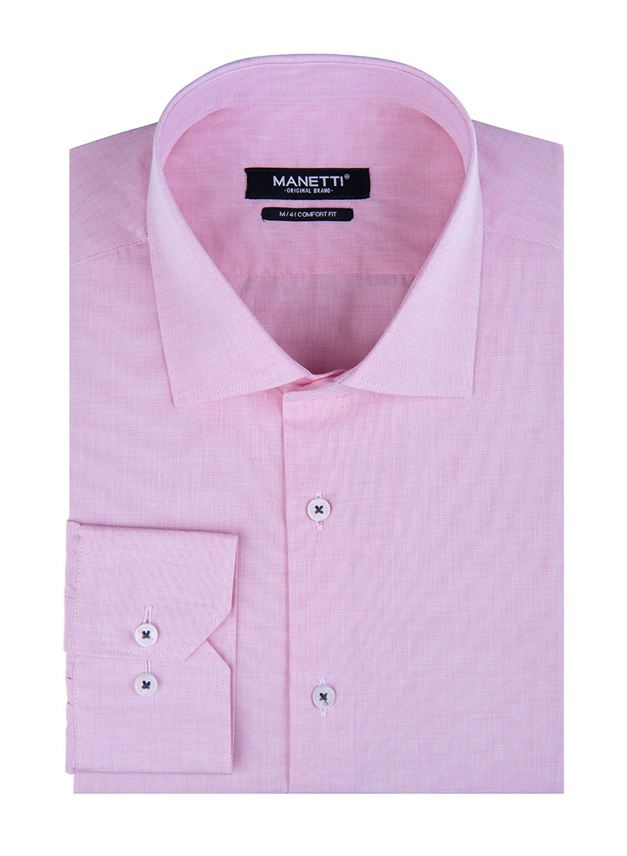 MEN'S MANETTI SHIRT FORMAL  PINK