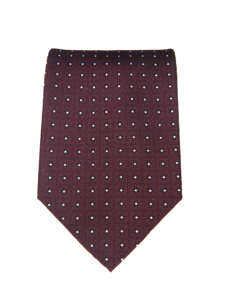 MEN'S MANETTI TIE FORMAL  DARK RED