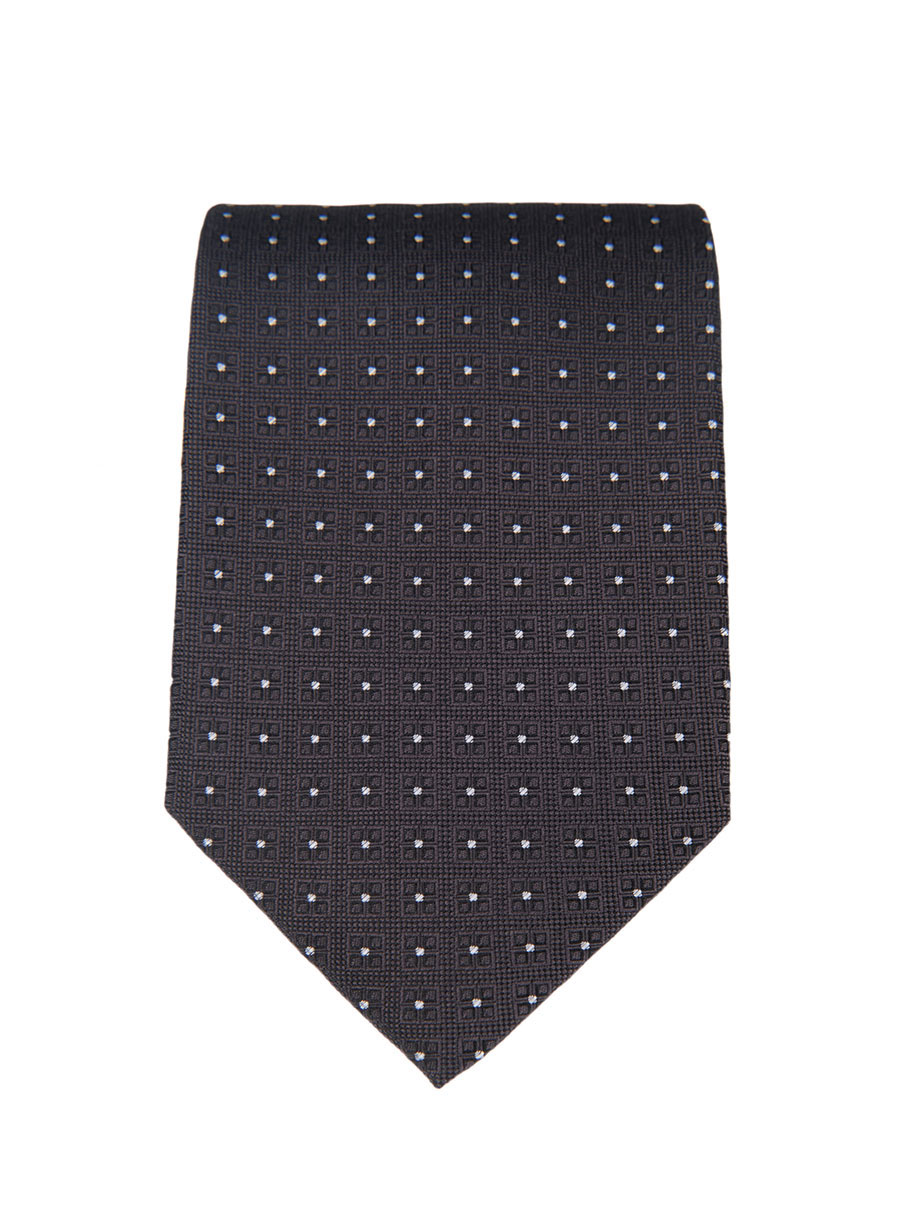 MEN'S MANETTI TIE FORMAL  BLACK GREY