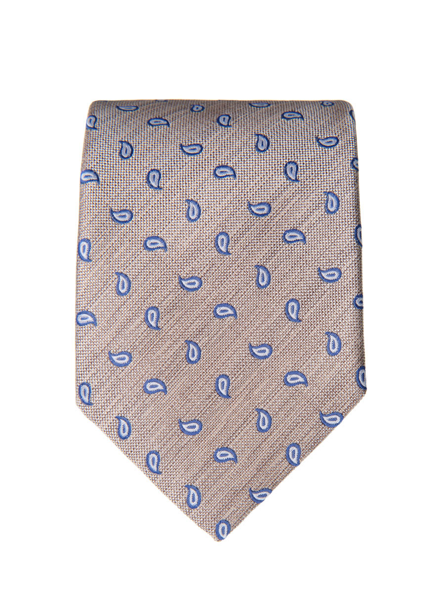 Ανδρική Γραβάτα Manetti formal beige blue