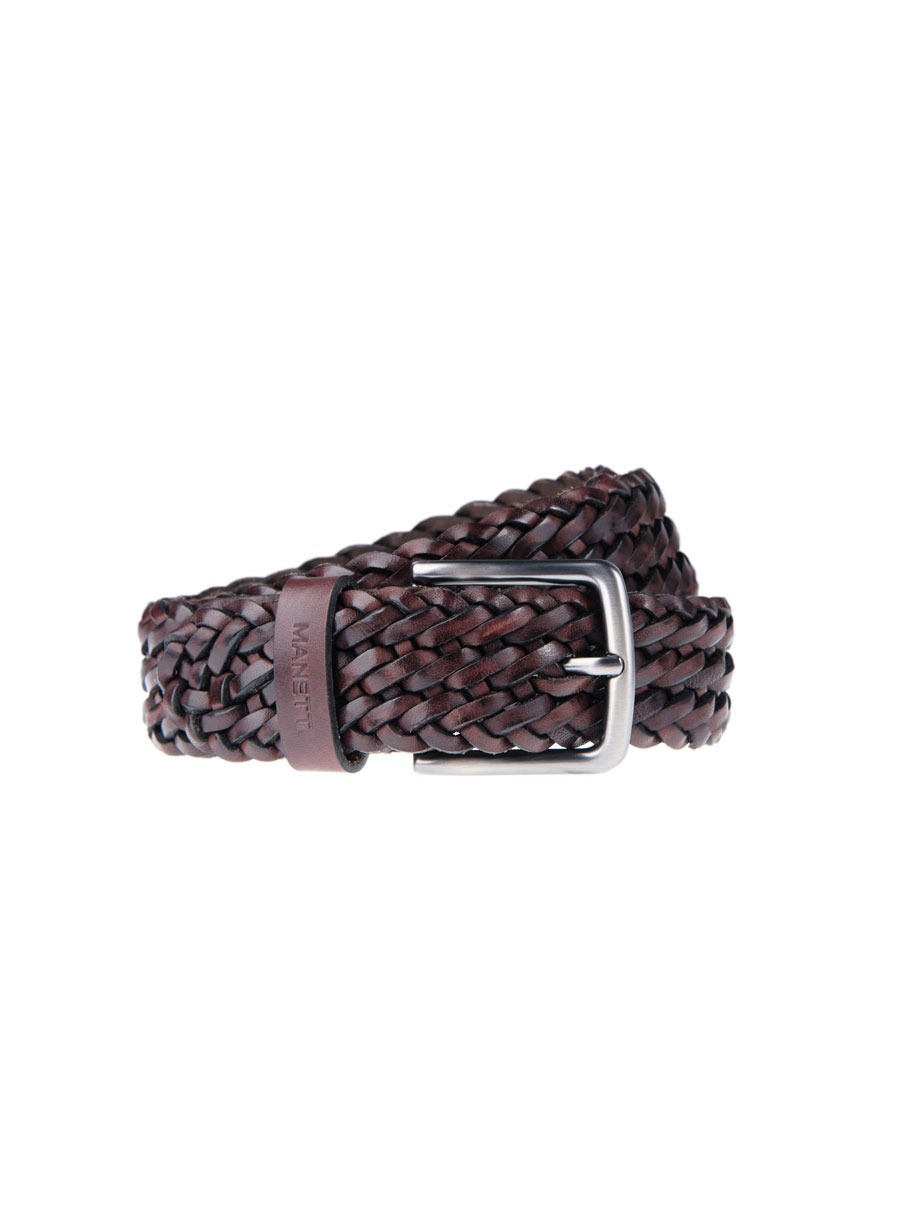 MEN'S MANETTI BELT CASUAL  BROWN