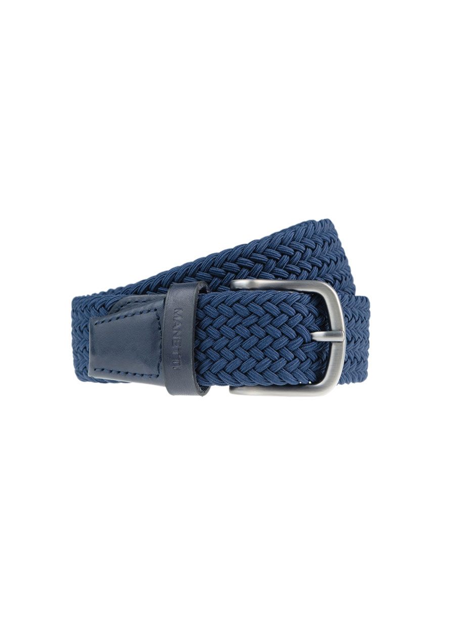 MANETTI Ανδρική Ζώνη Manetti casual blue