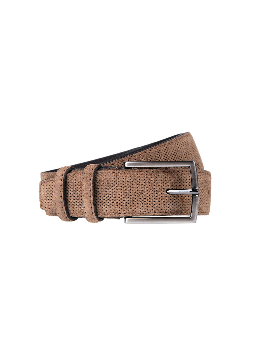 MEN'S MANETTI BELT CASUAL  BROWN