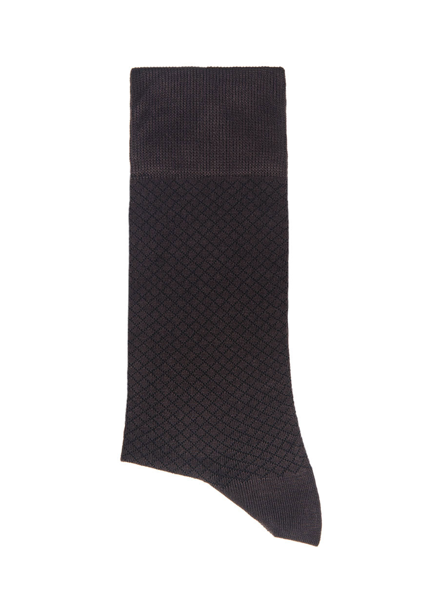 MEN'S MANETTI SOCKS CASUAL  DARK BROWN