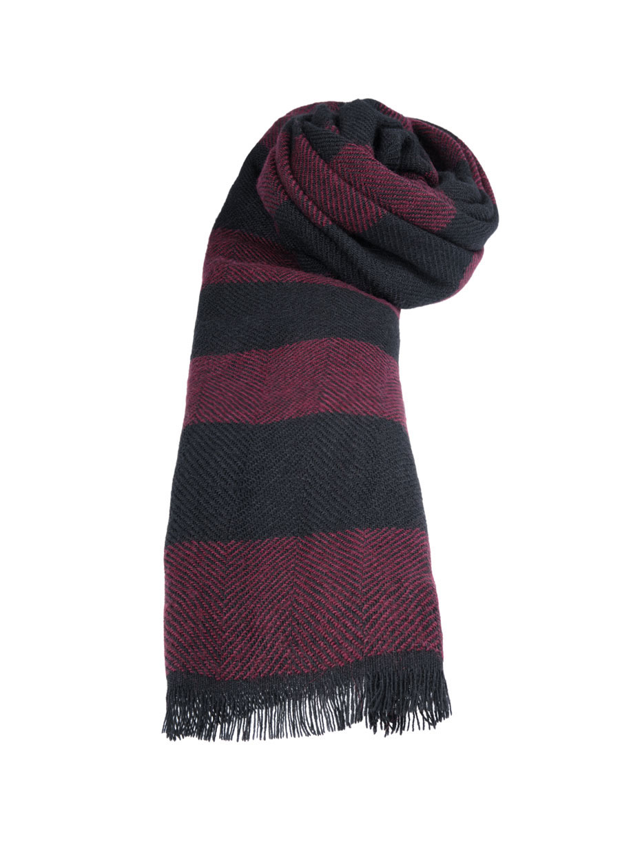 MEN'S MANETTI SCARF CASUAL  RED BLACK