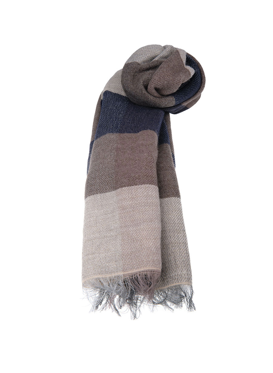 MEN'S MANETTI SCARF CASUAL  BLUE BROWN