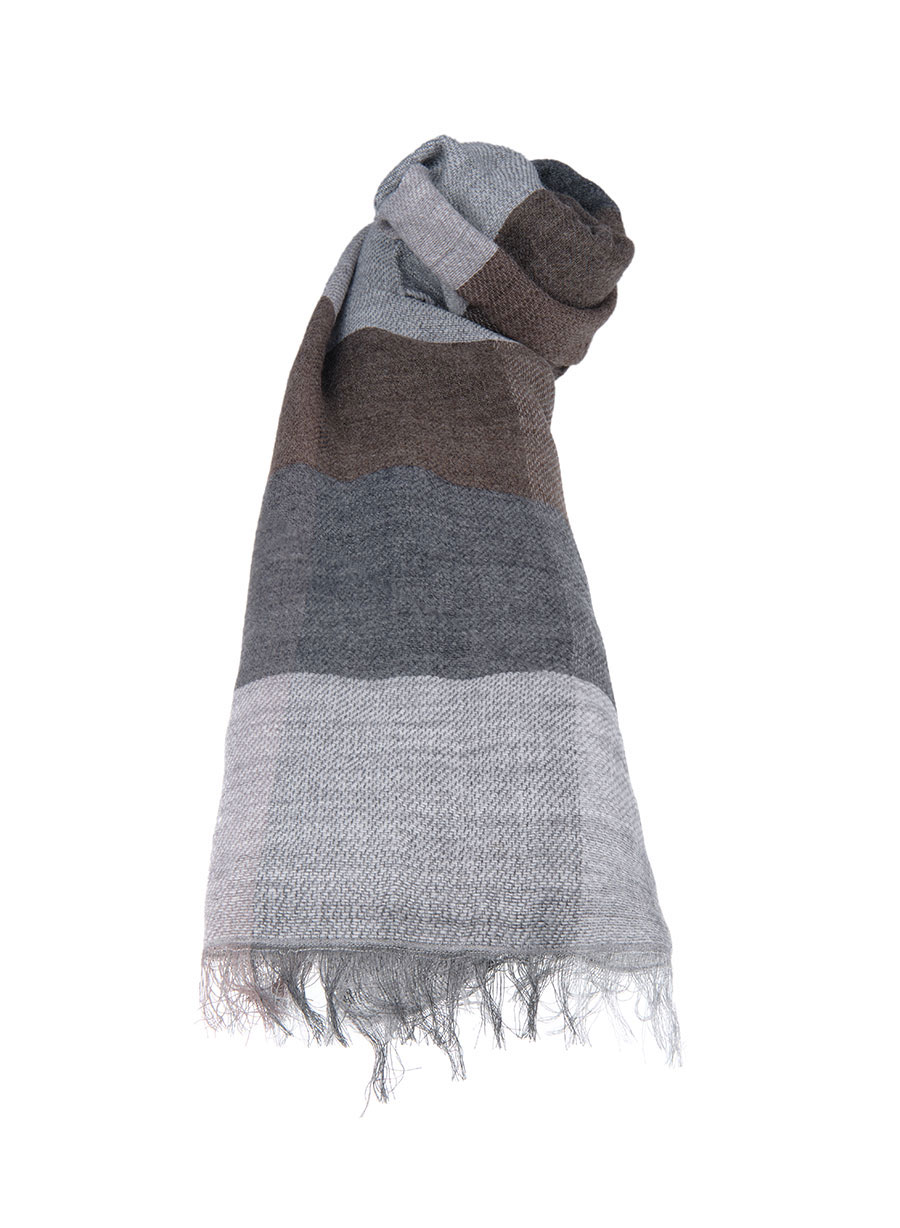 MEN'S MANETTI SCARF CASUAL  BROWN GREY