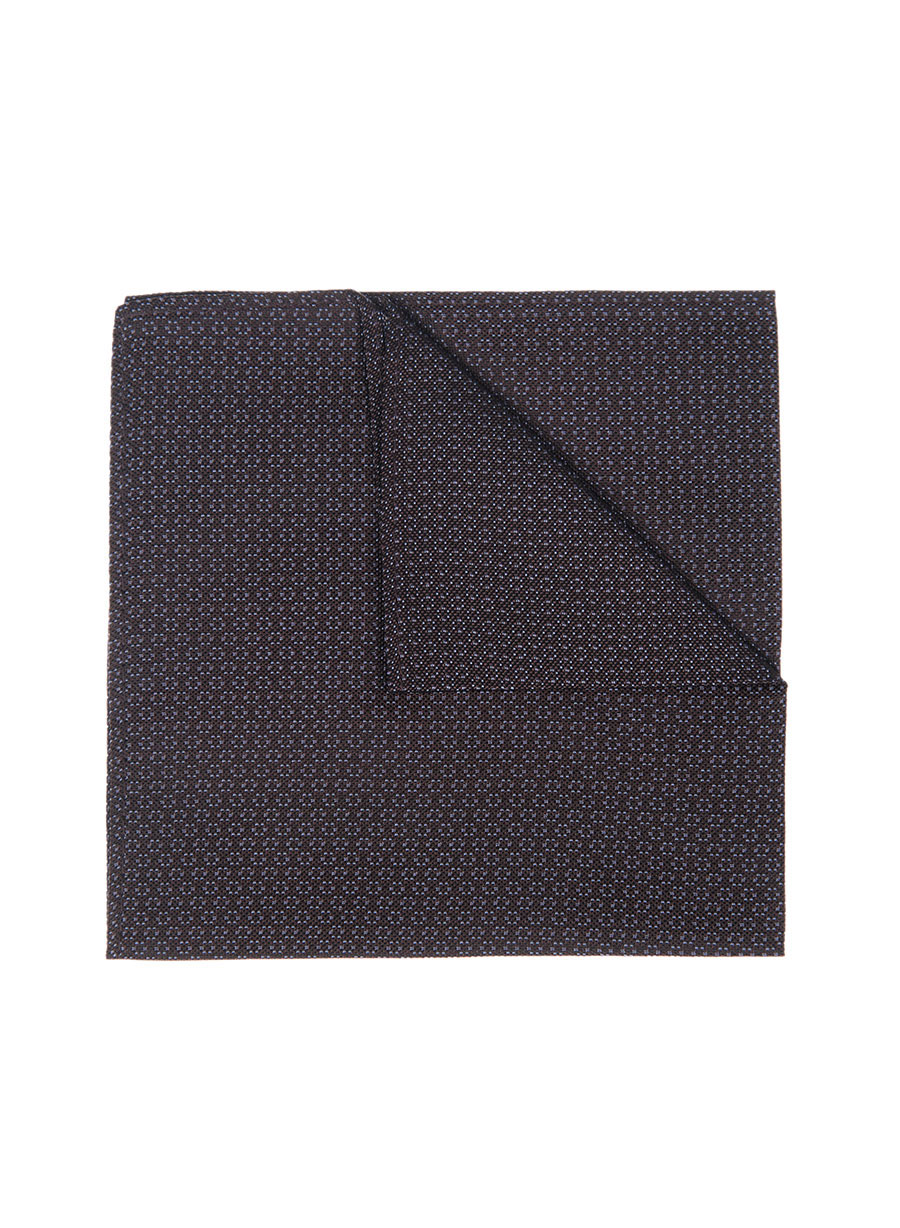MEN'S MANETTI POCKET SQUARES FORMAL  BROWN BLUE