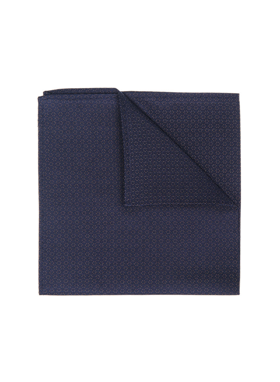 MEN'S MANETTI POCKET SQUARES FORMAL  BLUE BROWN