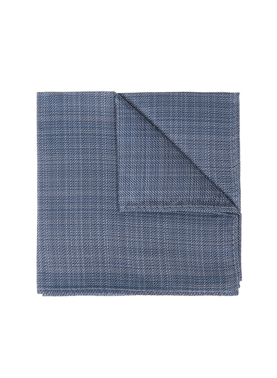 MEN'S MANETTI POCKET SQUARES FORMAL  LIGHT BLUE