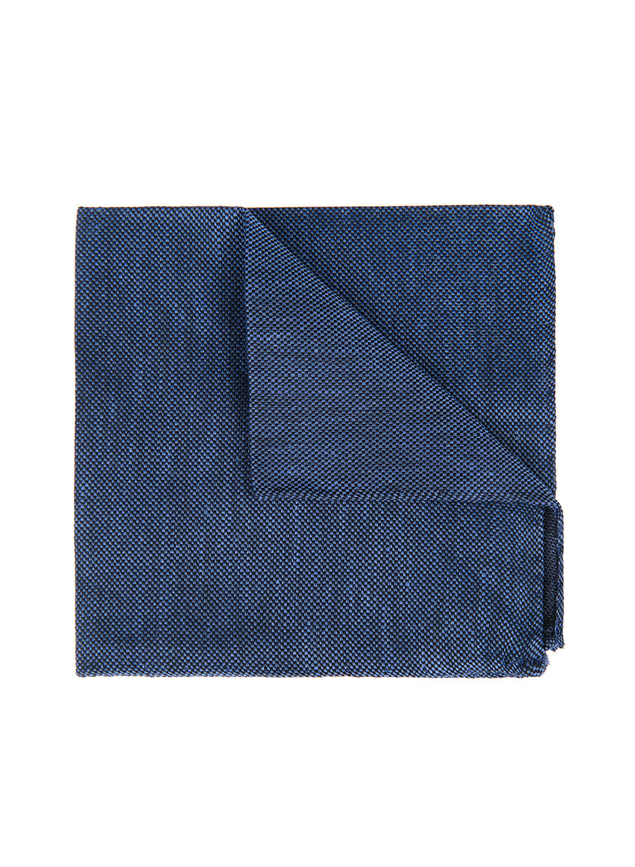 MEN'S MANETTI POCKET SQUARES FORMAL  INDIGO BLUE