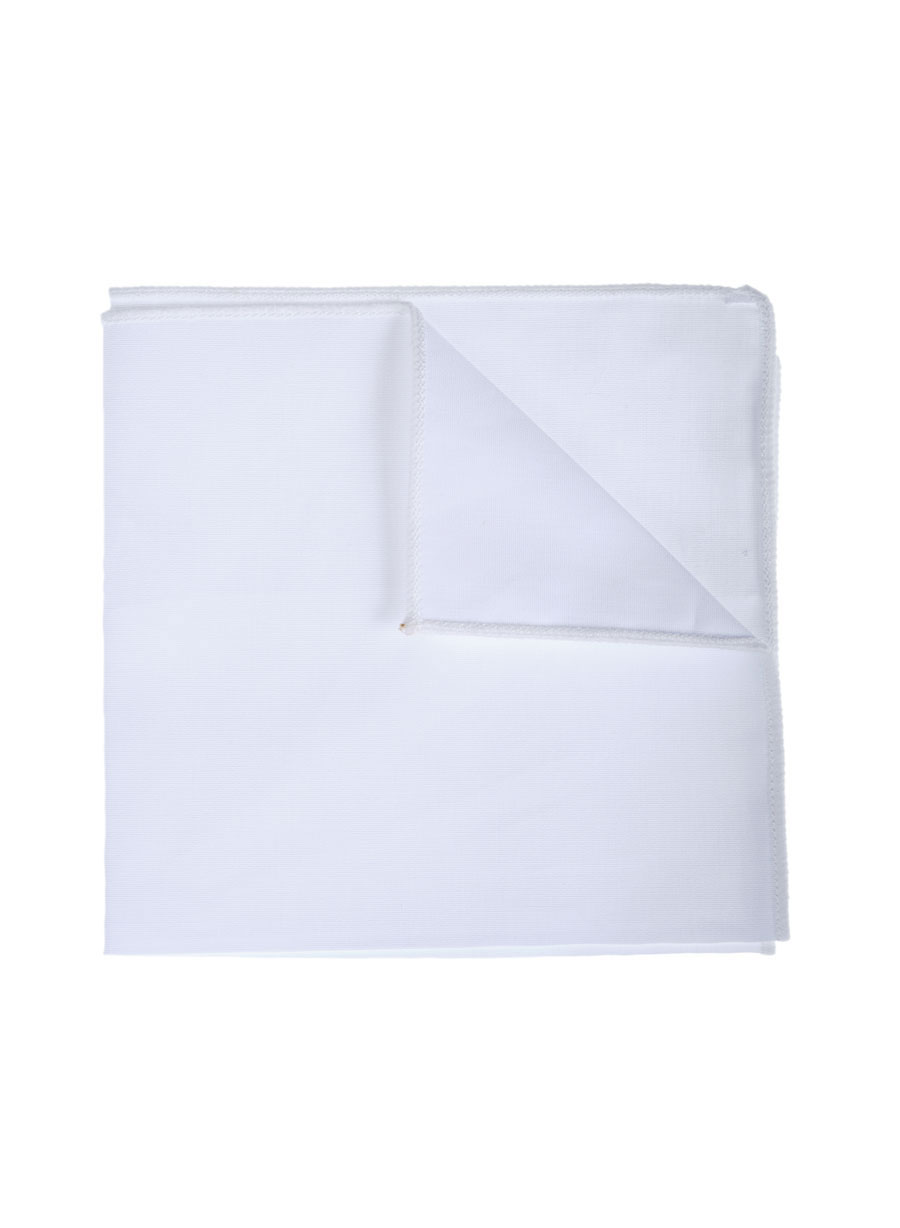 MEN'S MANETTI POCKET SQUARES FORMAL  WHITE