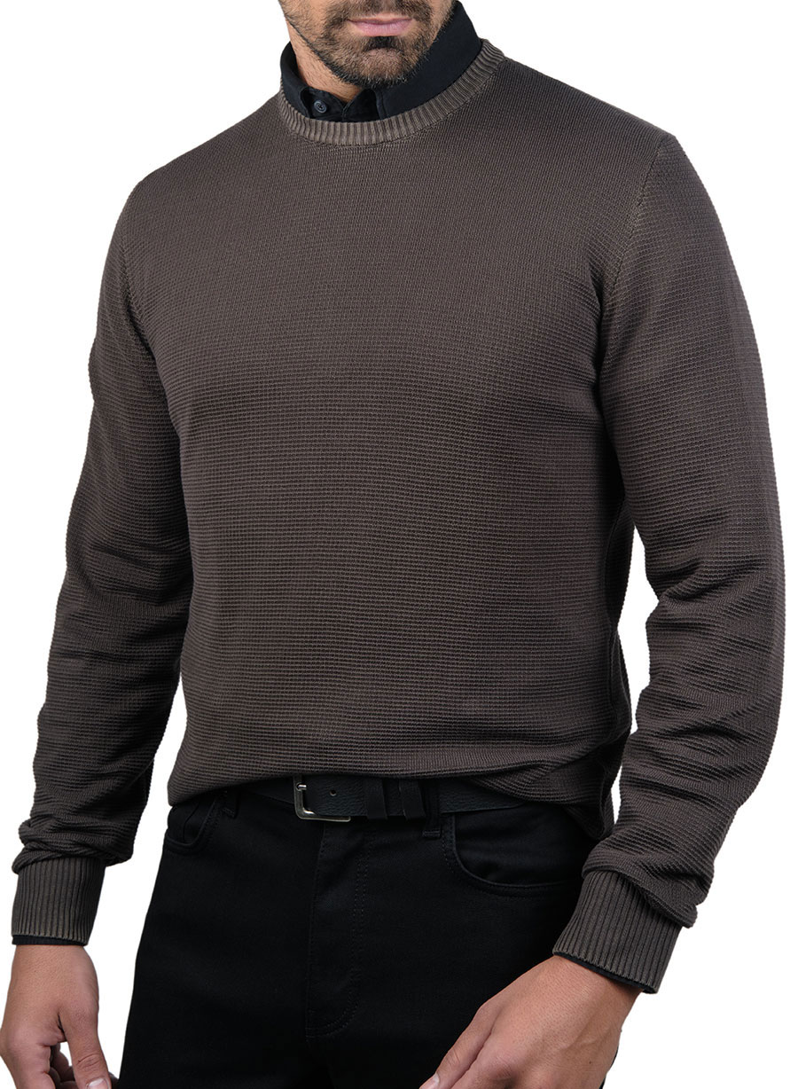 MEN'S ΠΟΥΛΟΒΕΡ MANETTI GARMENT DYE CASUAL  BROWN