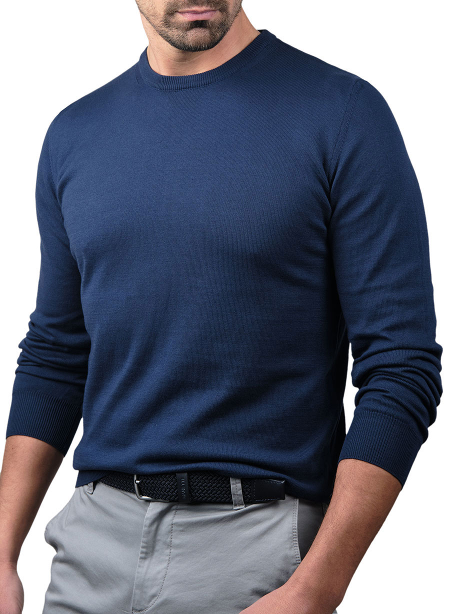 MEN'S ΠΟΥΛΟΒΕΡ MANETTI GARMENT DYE CASUAL  BLUE
