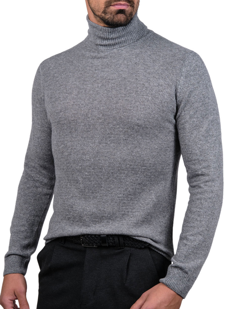 MEN'S MANETTI KNITWEAR CASUAL  MELANGE GREY