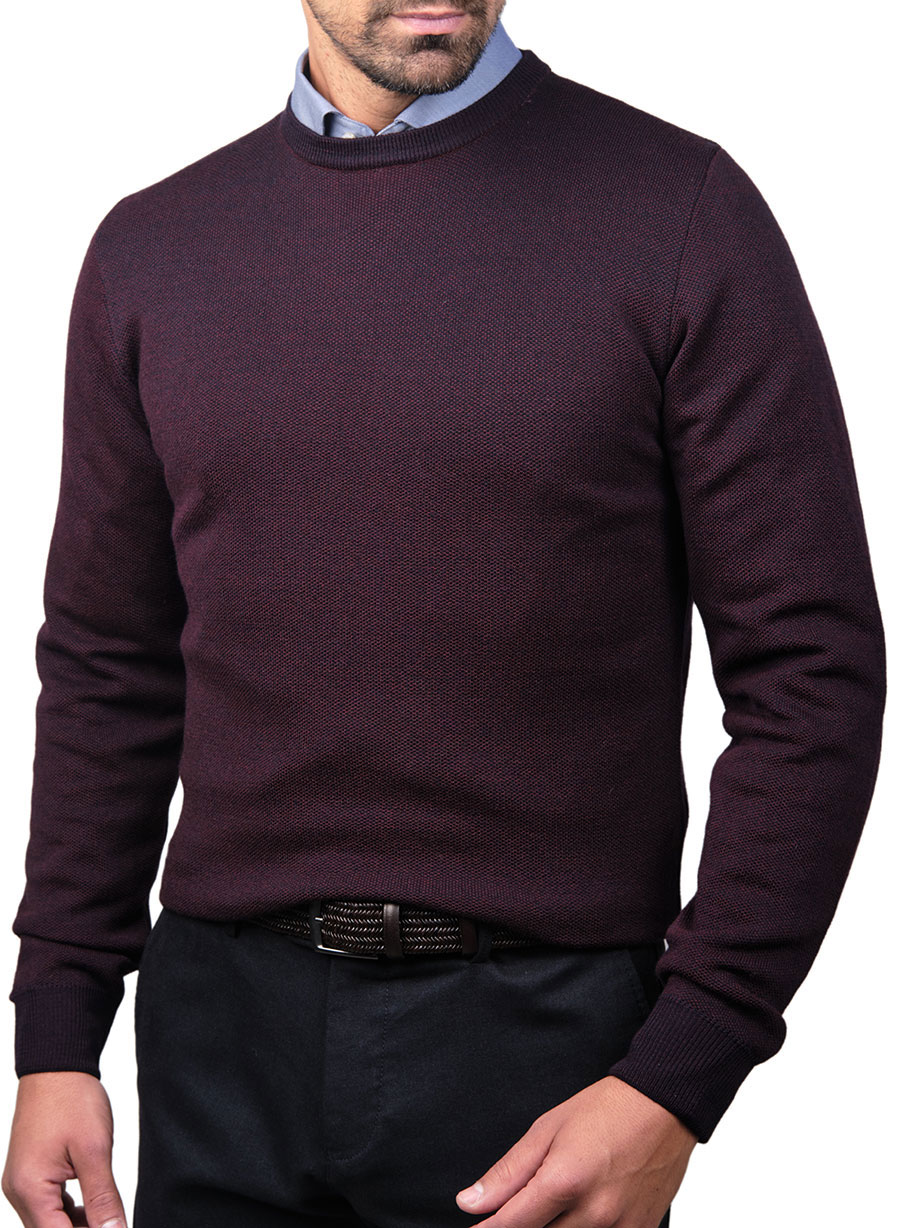 MEN'S ΠΟΥΛΟΒΕΡ MANETTI CASUAL  BORDEAUX