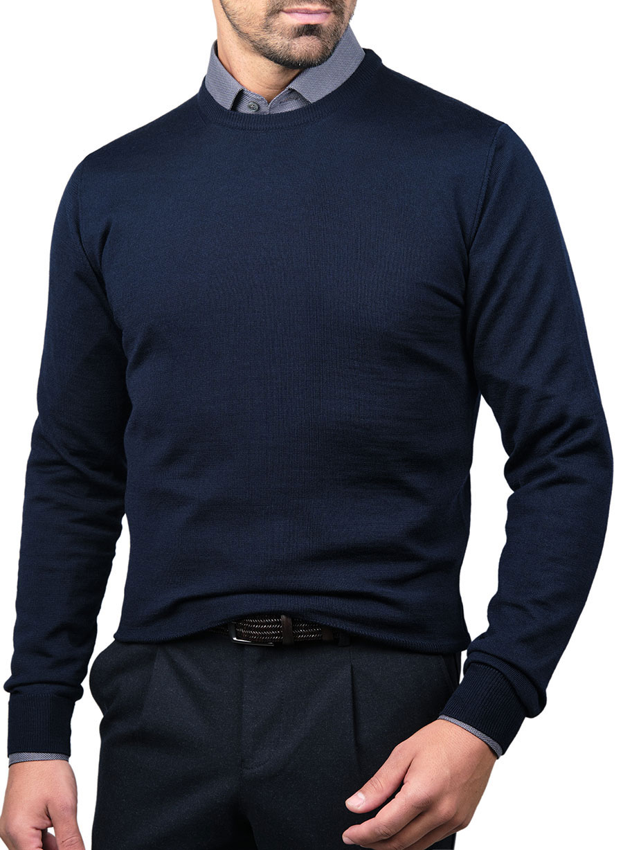 Ανδρικό Πουλόβερ Manetti casual blue