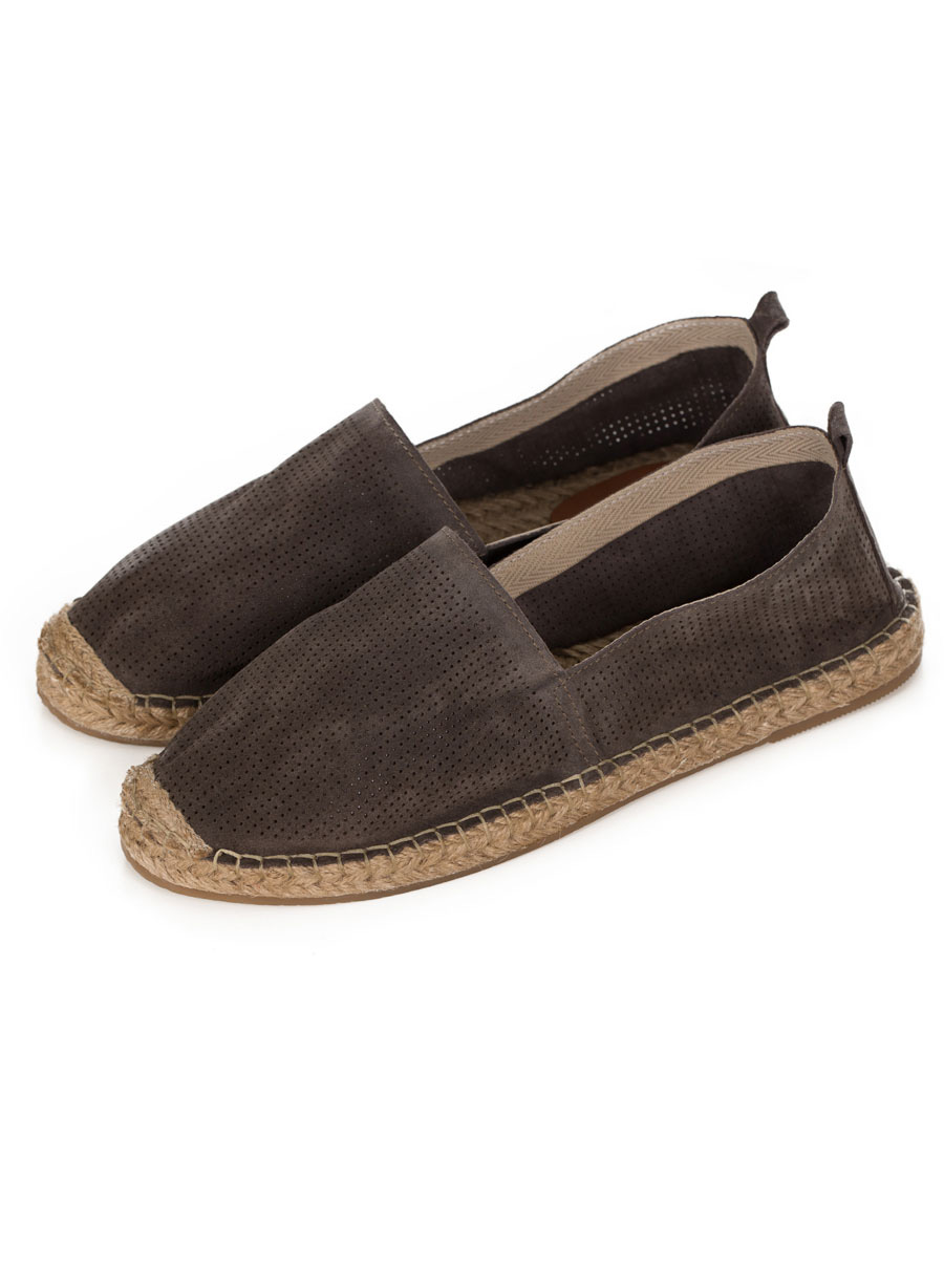 ΑΝΔΡΙΚΟ ΕΣΠΑΝΤΡΙΓΙΕΣ SUEDE MANETTI CASUAL ΔΕΡΜΑ ΣΟΥΕΝΤ GREY