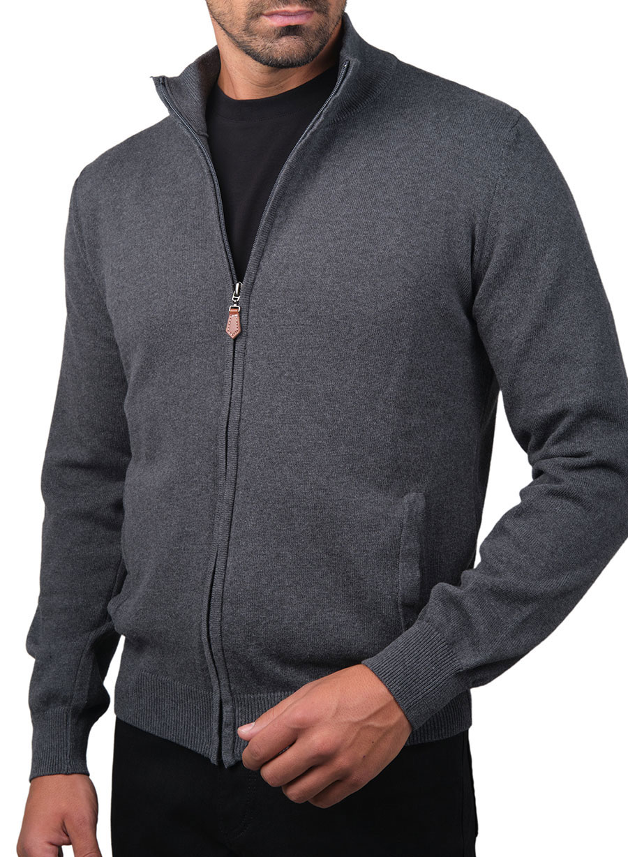MEN'S ΖΑΚΕΤΑ ΜΕ ΦΕΡΜΟΥΑΡ MANETTI CASUAL  GREY MELANZE