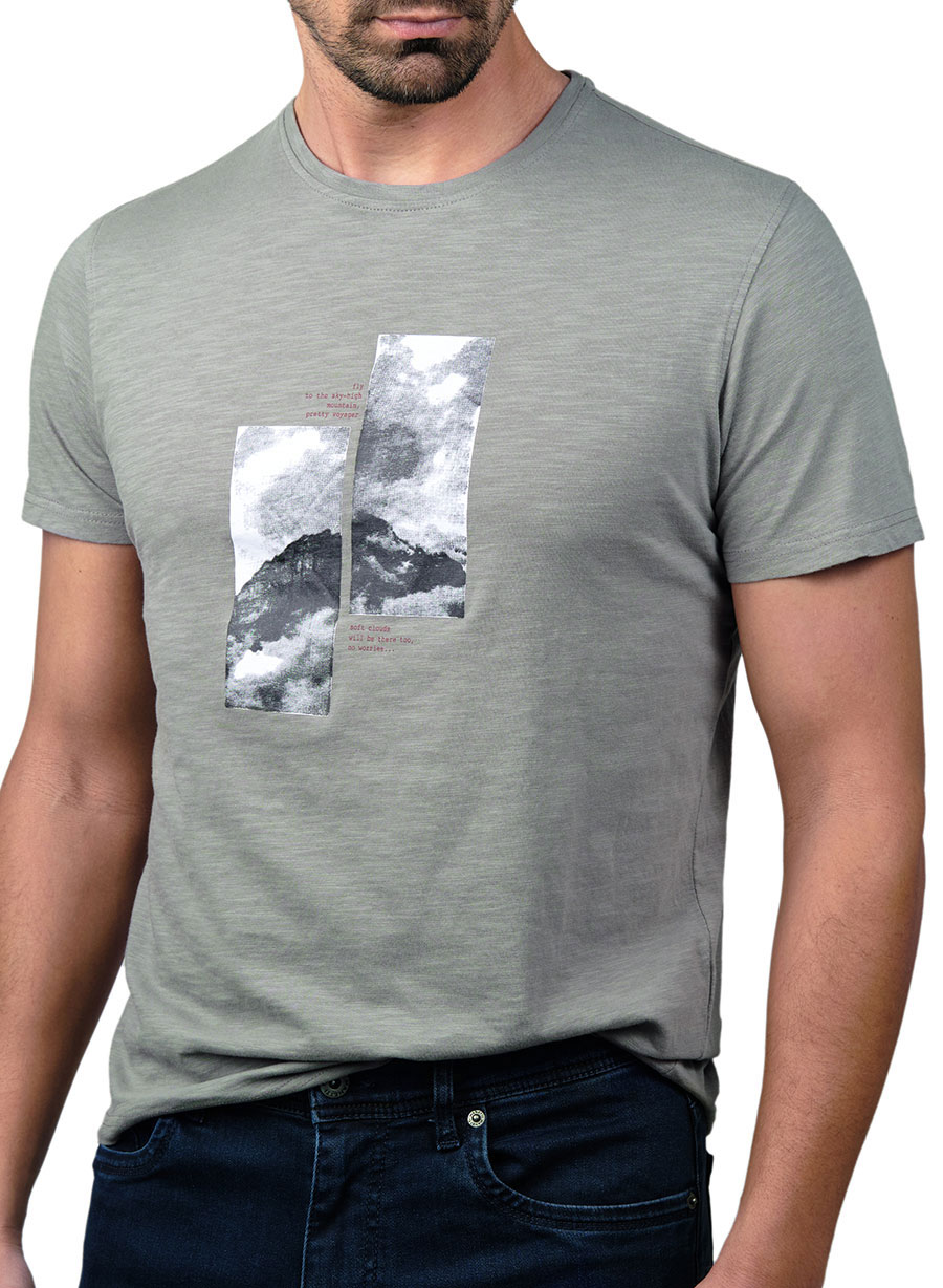 MEN'S TSHIRT MANETTI CASUAL  GREY