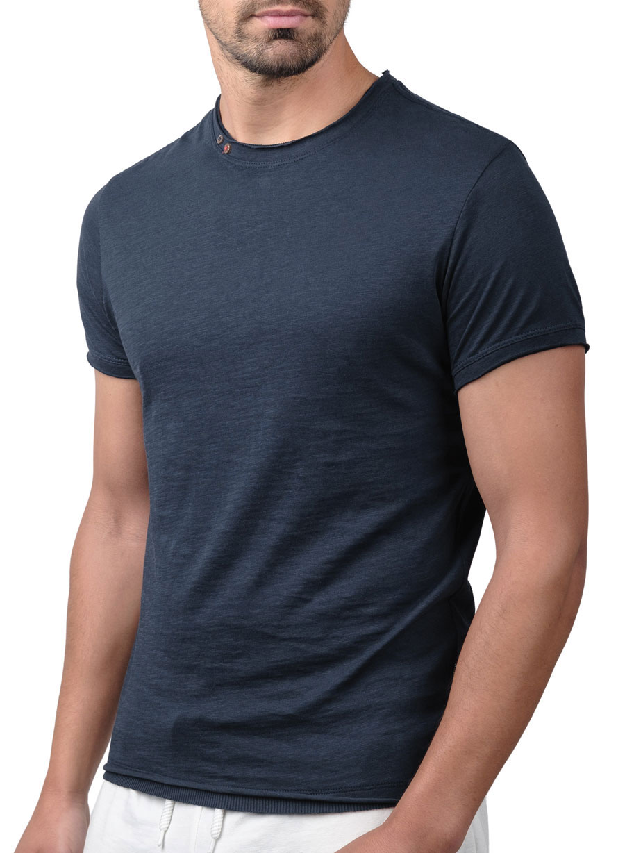 Ανδρικό T-shirt κοντό μανίκι Manetti casual blue