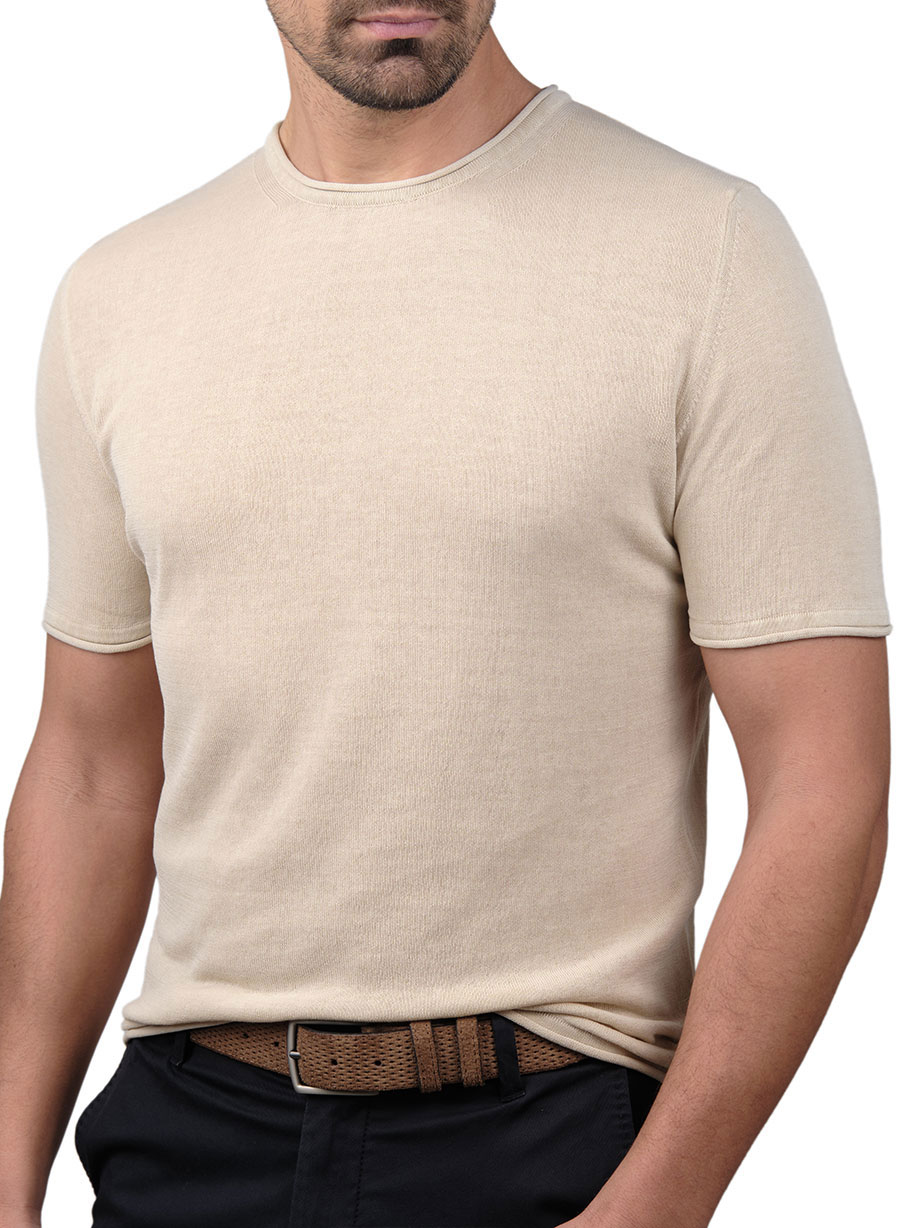 MEN'S ΝΗΜΑΤΙΝΟ TSHIRT MANETTI CASUAL  CREAM