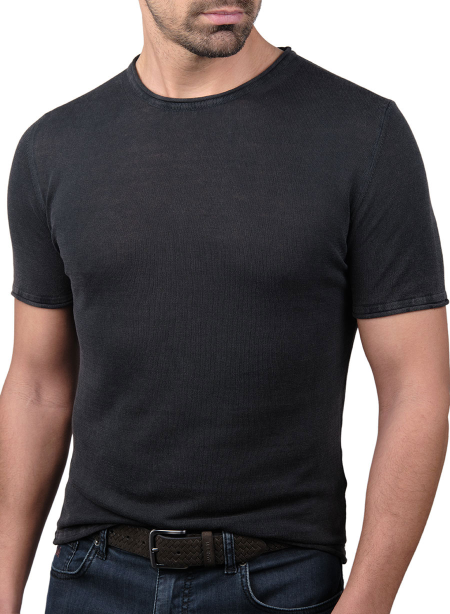 MEN'S ΝΗΜΑΤΙΝΟ TSHIRT MANETTI CASUAL  BLACK