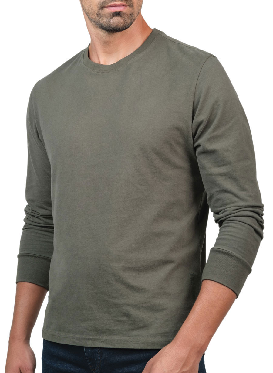 MANETTI Ανδρικό Μπλούζα μακρύ μανίκι Manetti casual khaki green