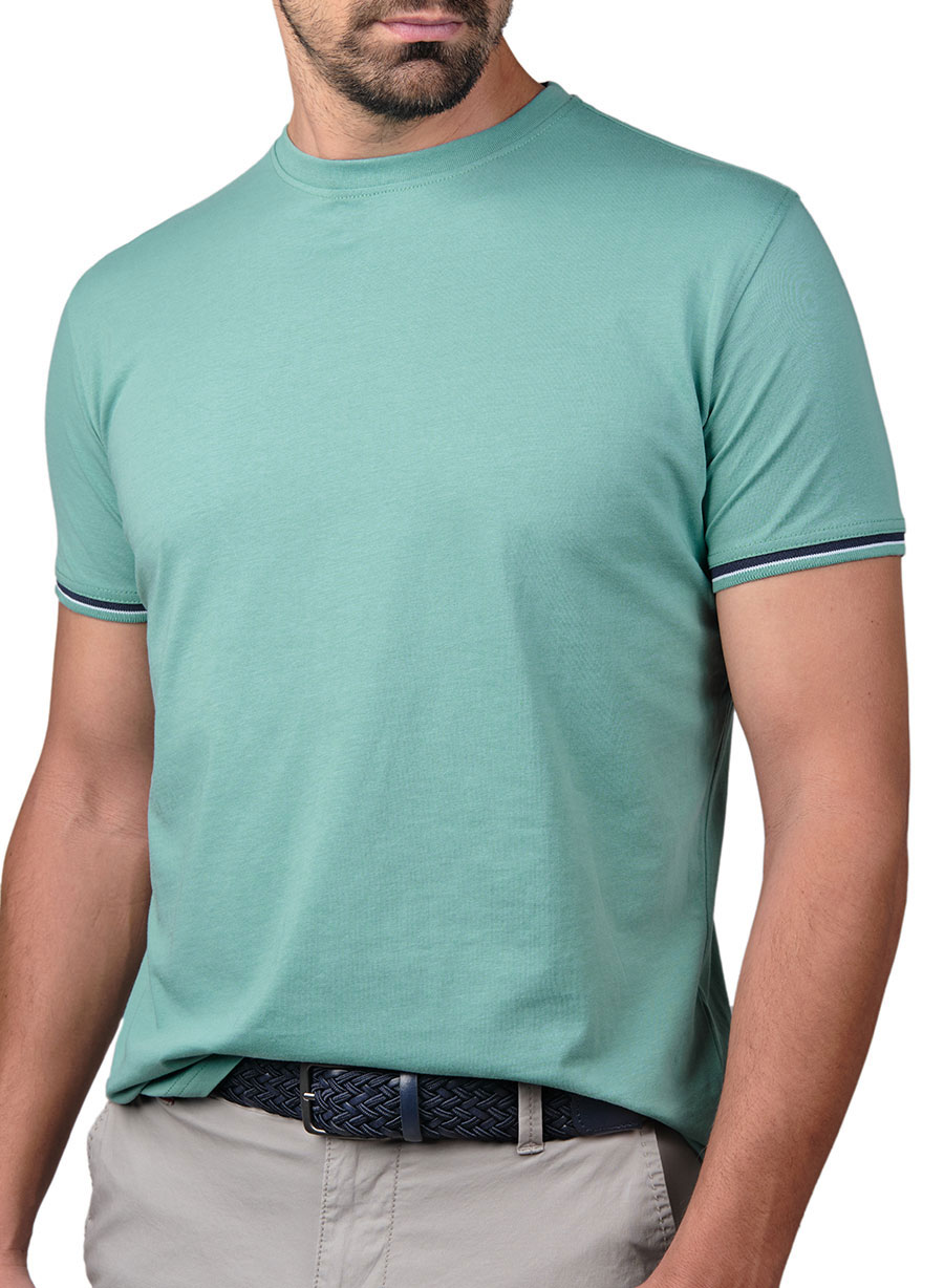 Ανδρικό T-shirt κοντό μανίκι Manetti casual mint