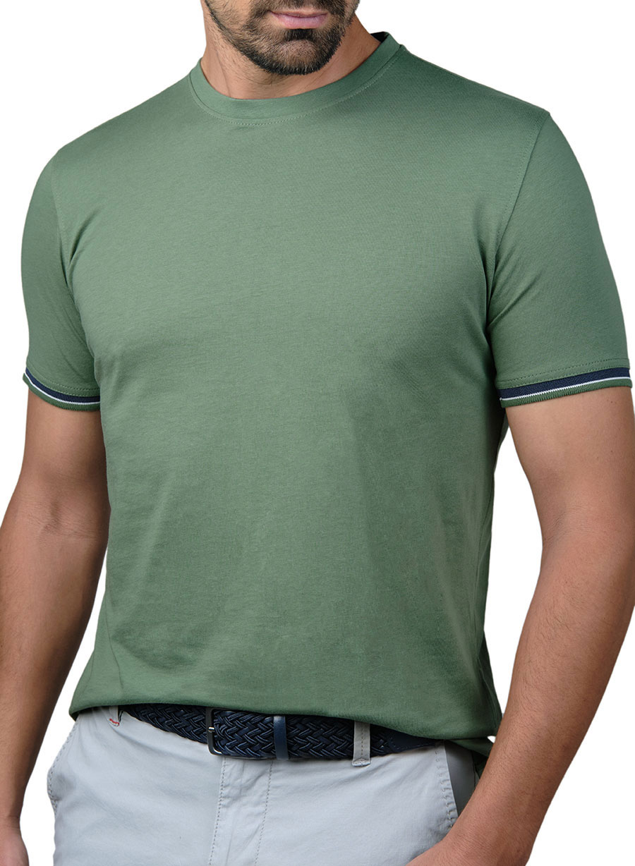 Ανδρικό T-shirt κοντό μανίκι Manetti casual green