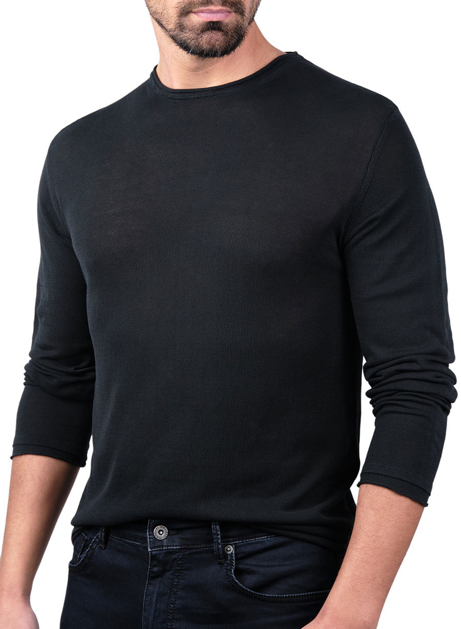 MEN'S ΠΛΕΚΤΗ ΜΠΛΟΥΖΑ MANETTI CASUAL  BLACK