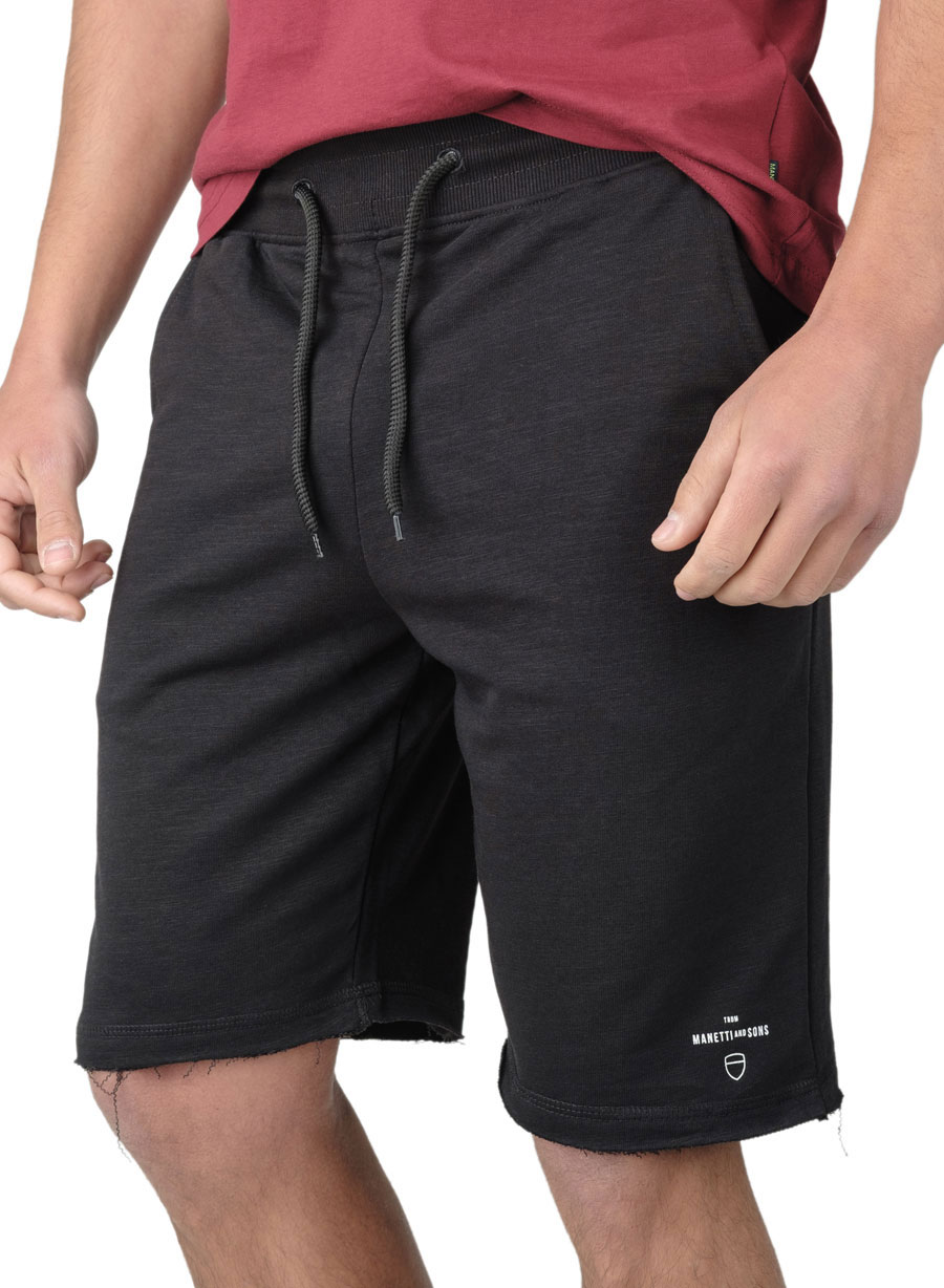 MEN'S MANETTI FLEECE SHORTS CASUAL  BLACK