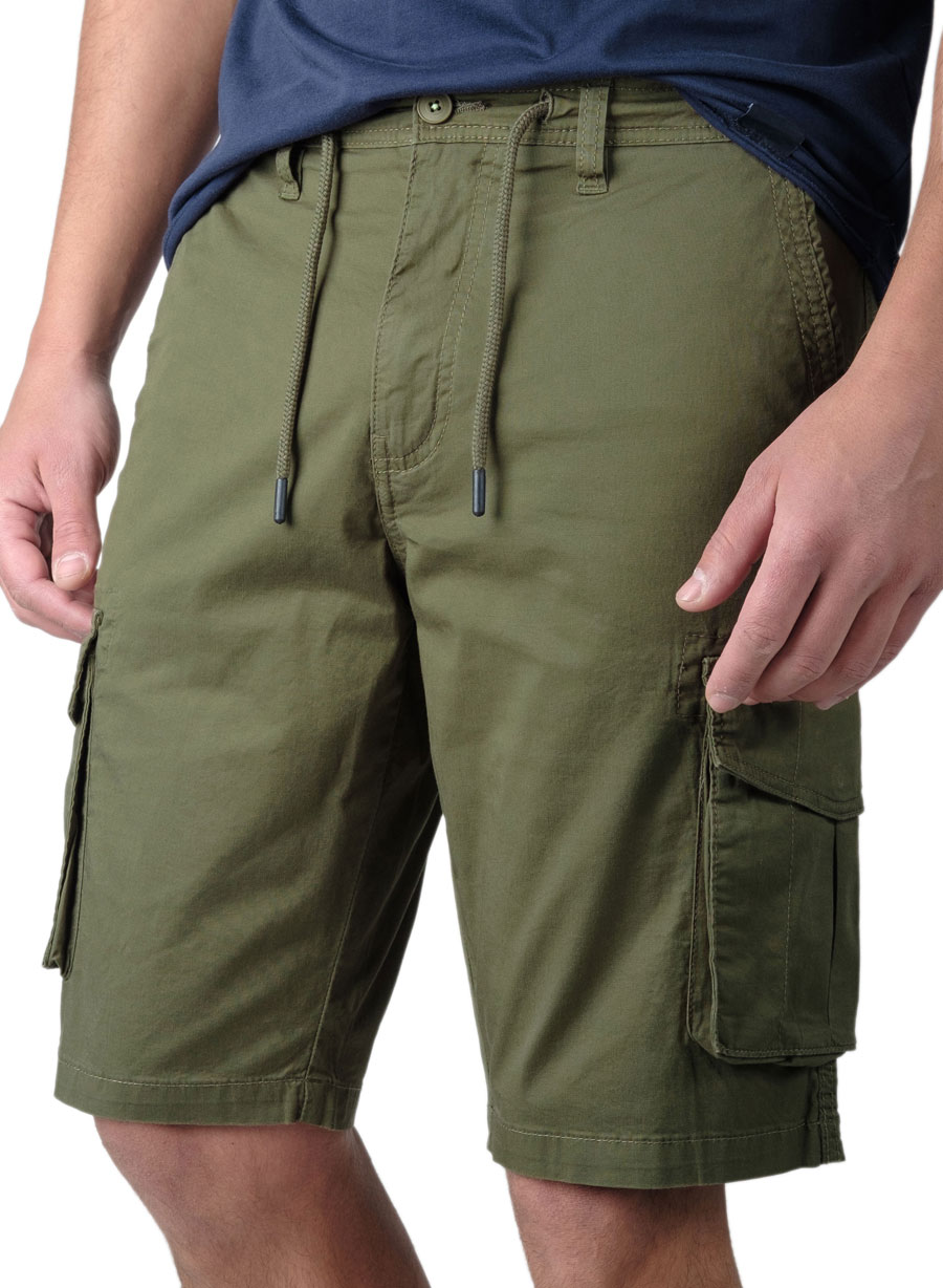 Ανδρική Βερμούδα cargo Manetti casual khaki green