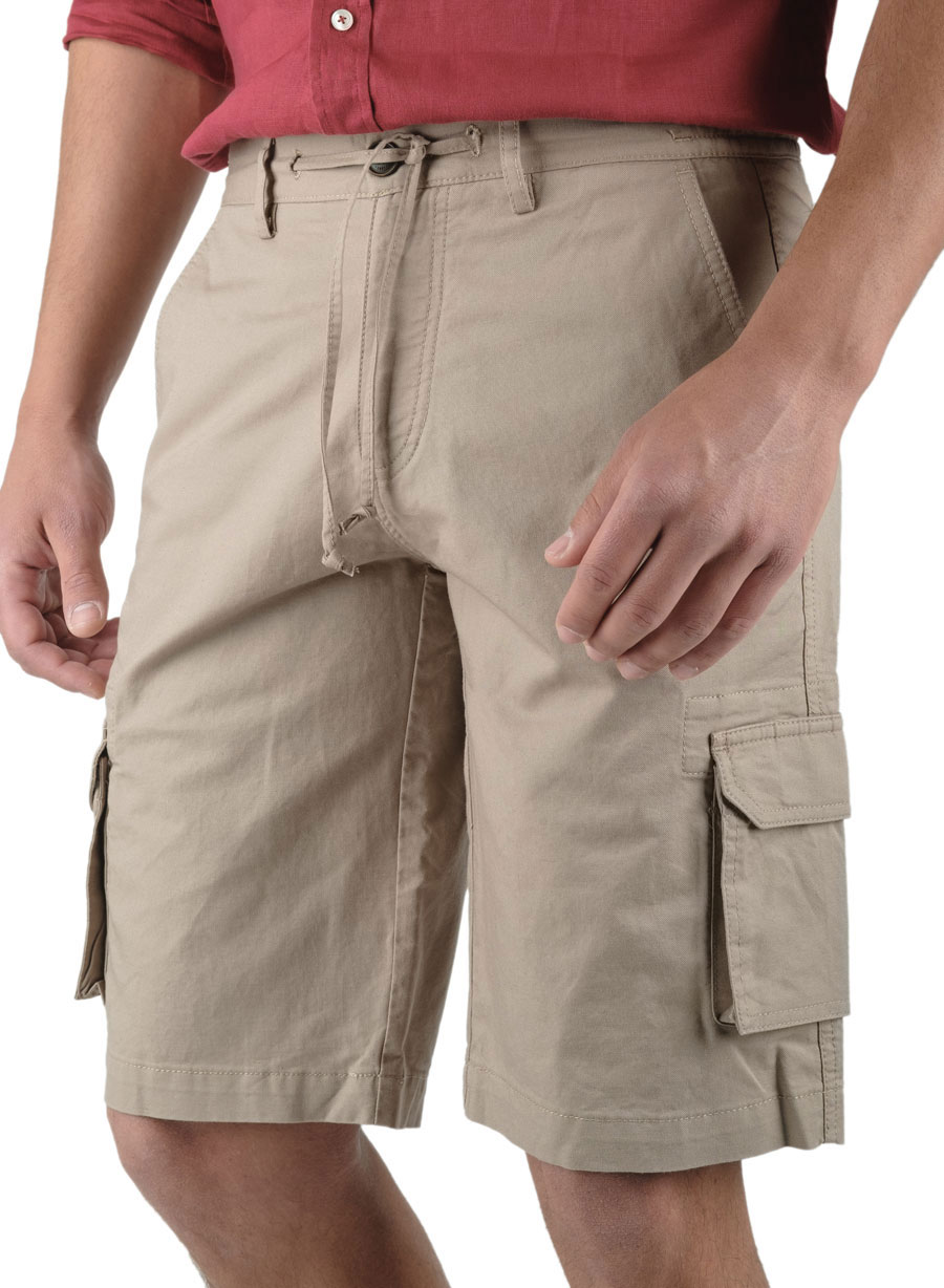 Ανδρική Βερμούδα cargo Manetti casual beige