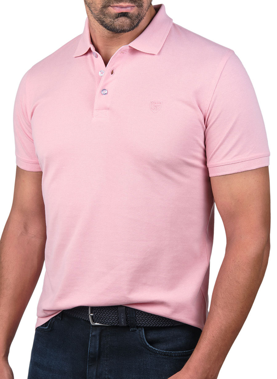 MEN'S MANETTI POLO CASUAL  PINK