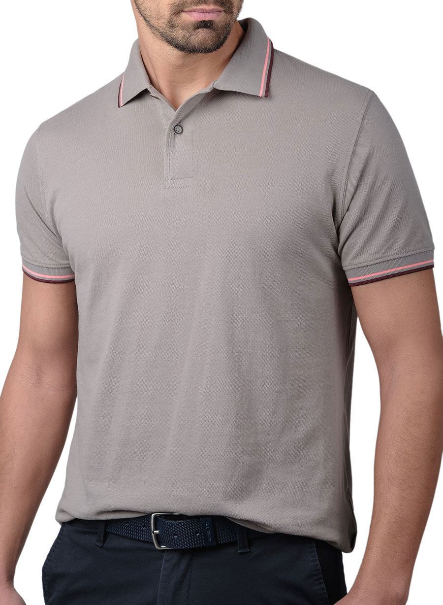 MEN'S MANETTI POLO CASUAL  GREY