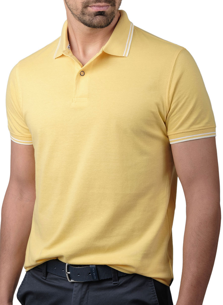 Ανδρικό Polo Manetti casual yellow