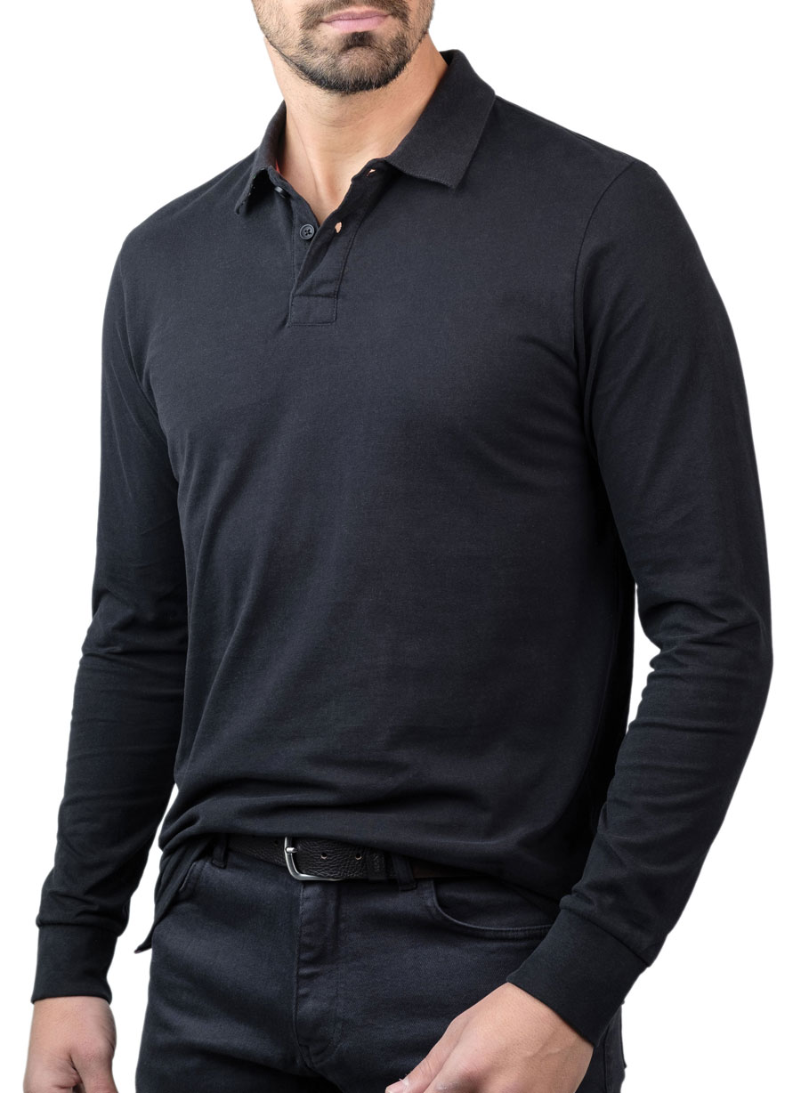 MEN'S MANETTI POLO CASUAL  BLACK