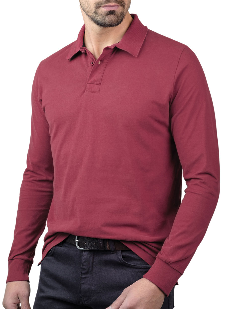 Ανδρικό Polo Manetti casual bordeaux