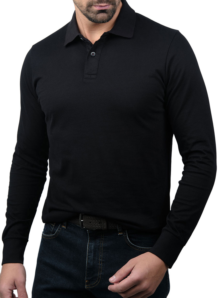 MEN'S MANETTI POLO CASUAL  BLACK