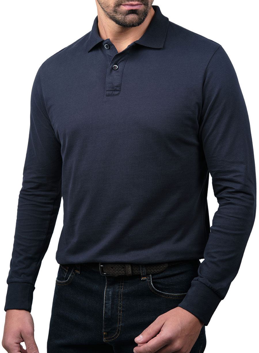 MEN'S MANETTI POLO CASUAL  BLUE