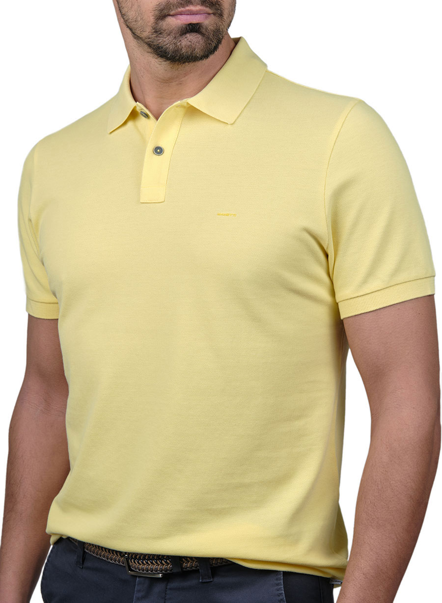 Ανδρικό Polo Manetti casual yellow