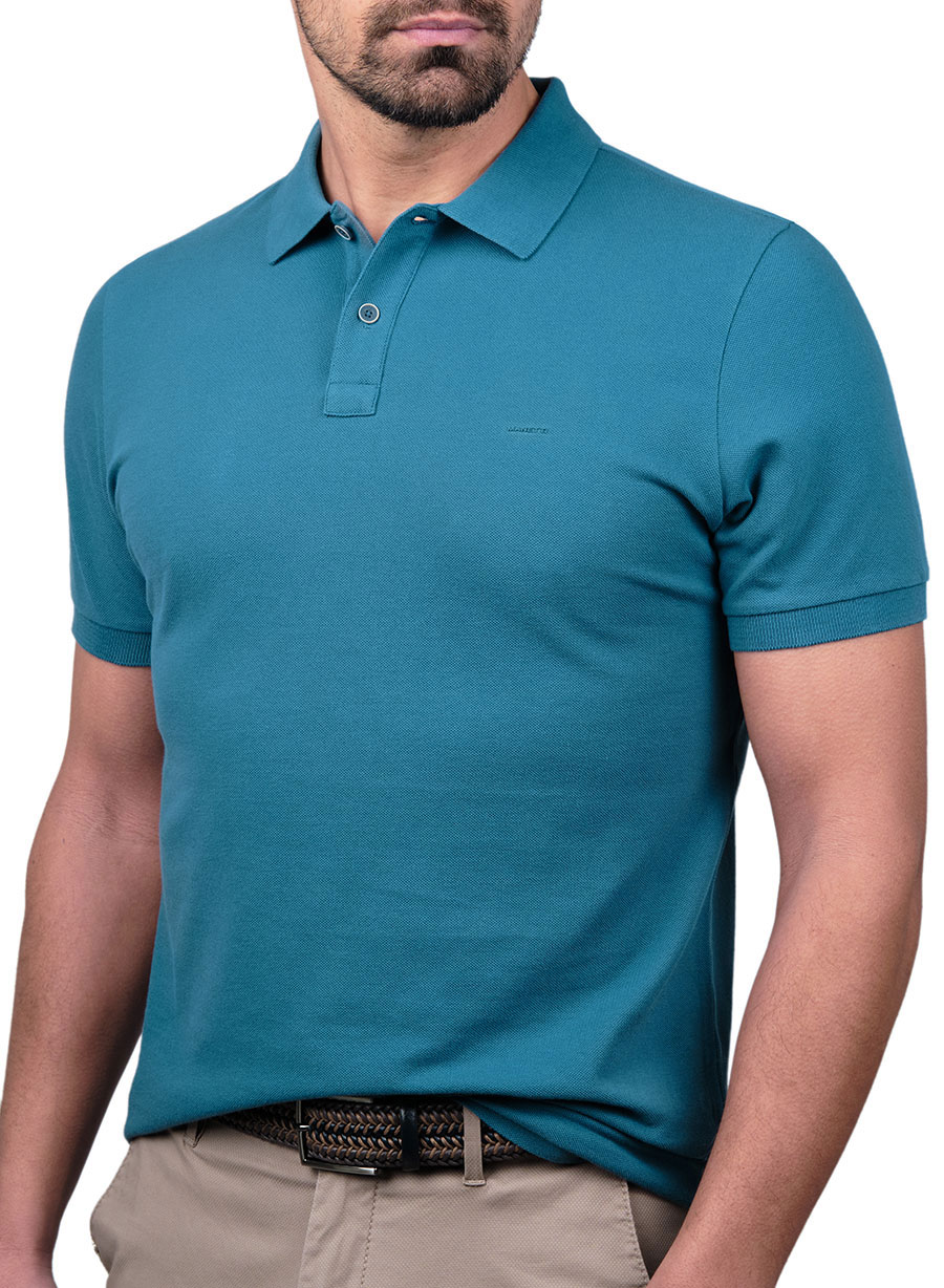 MEN'S MANETTI POLO CASUAL  PETROL