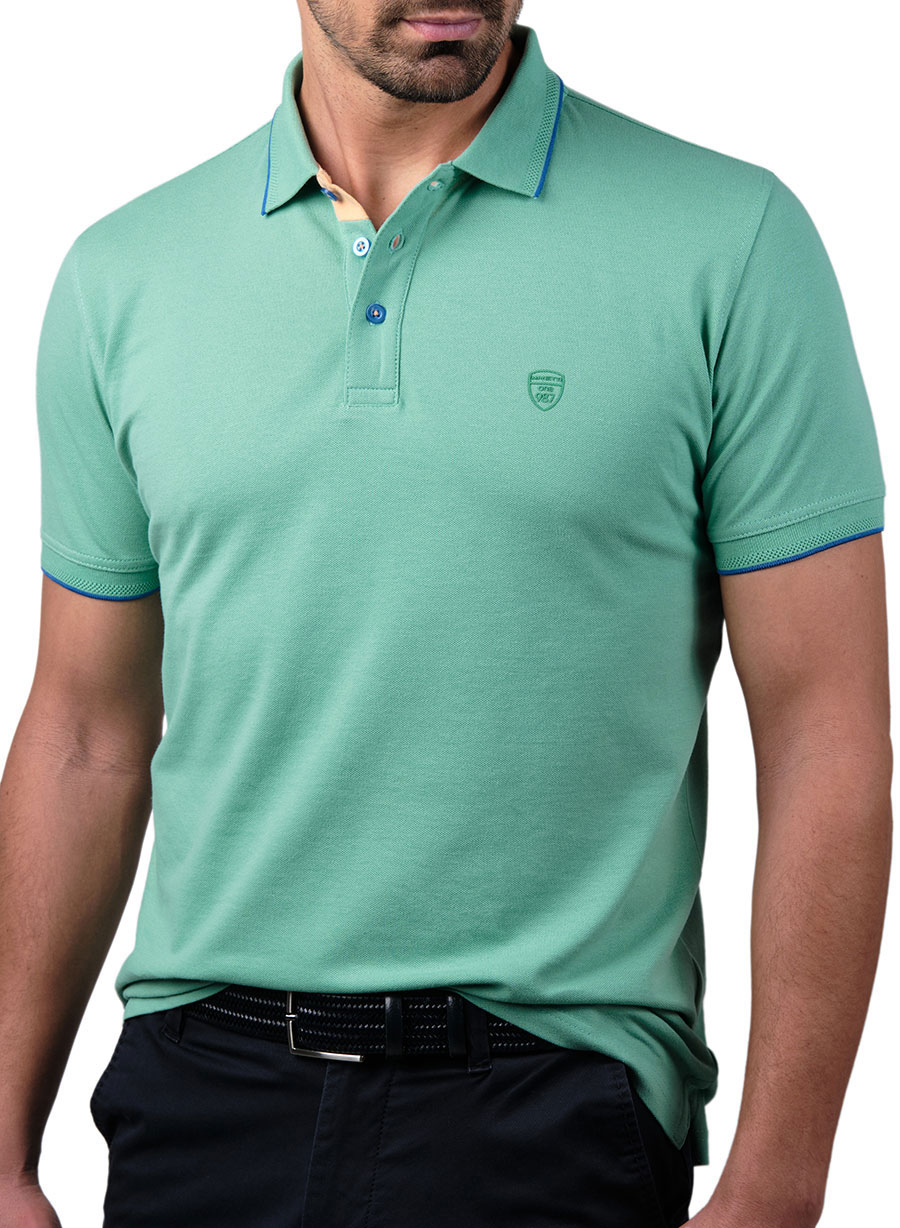 Ανδρικό Polo Manetti casual mint