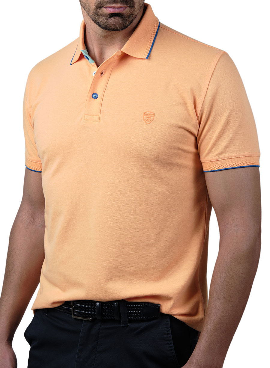 MEN'S MANETTI POLO CASUAL  APRICOT