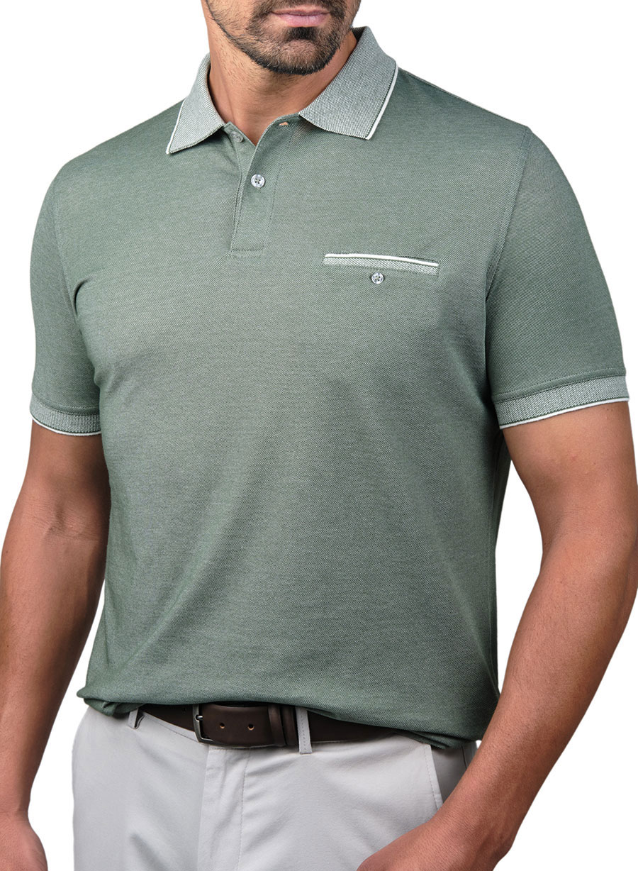 Ανδρικό Polo Manetti casual green