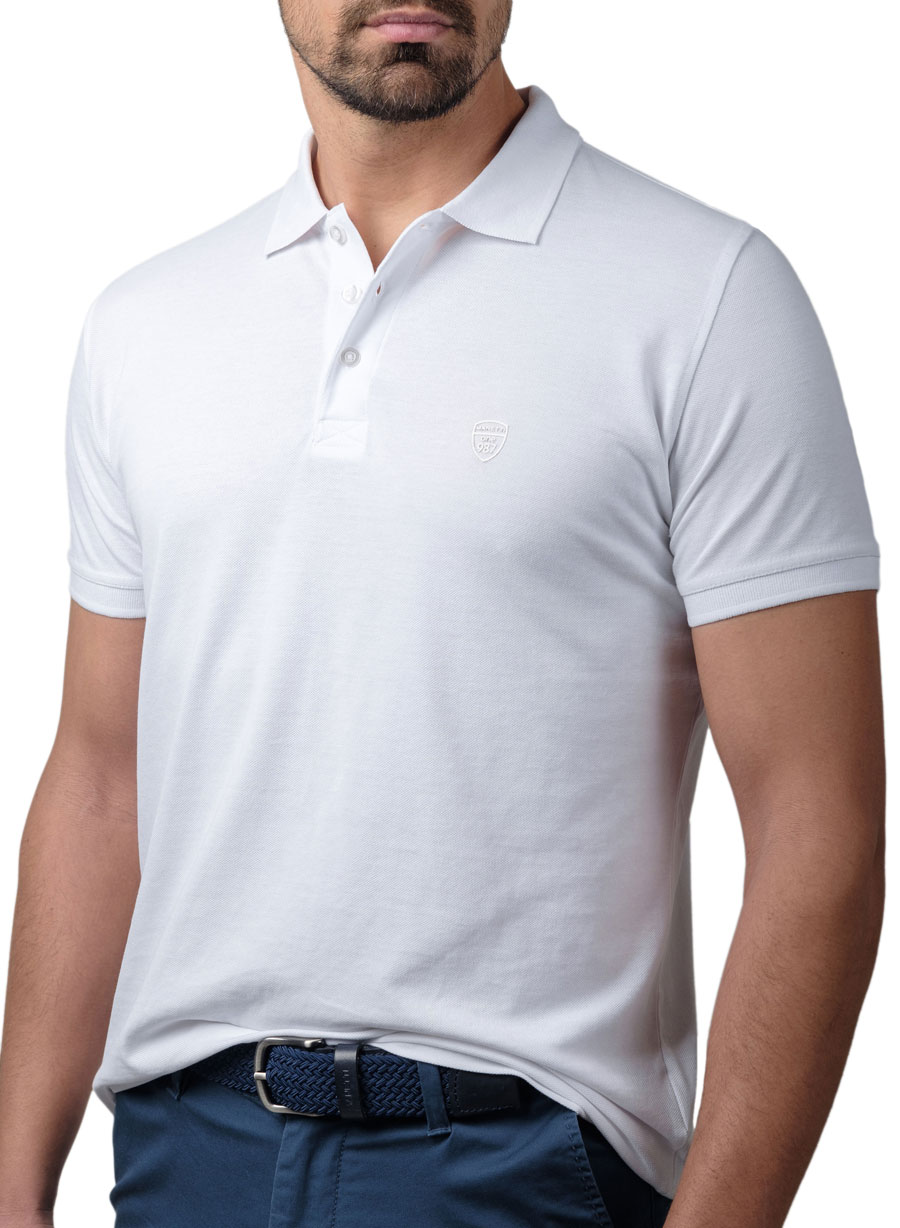 MEN'S MANETTI POLO CASUAL  WHITE