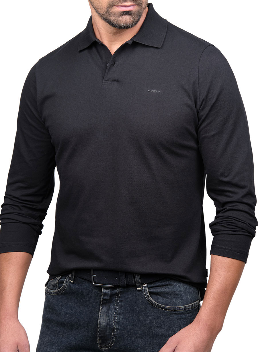 Ανδρικό Polo Manetti casual black