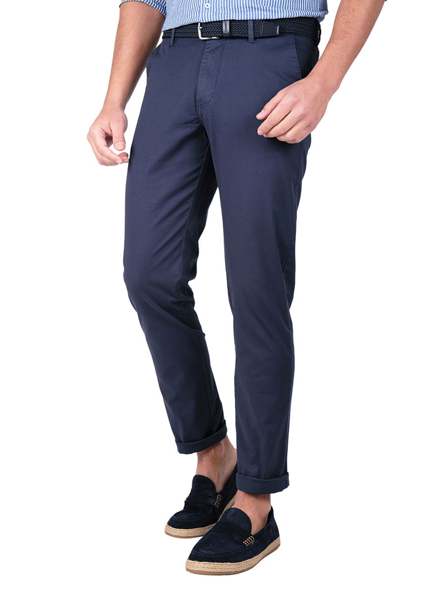 Ανδρικό Παντελόνι chinos Manetti casual navy blue